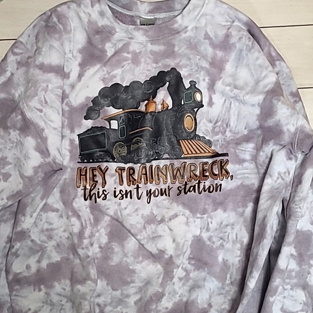 Tie Dyed Trainwreck sweatshirt